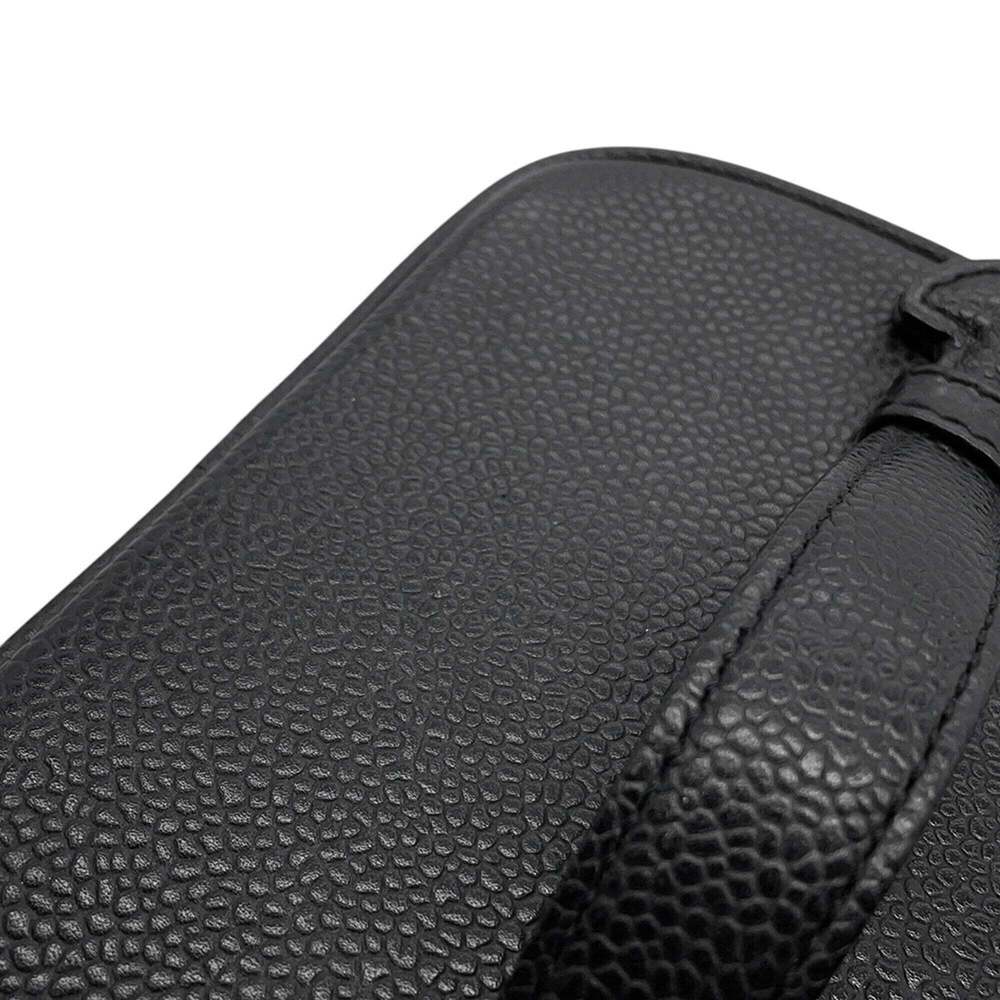 CHANEL Black Caviar Leather Logo Pouch - Picture 7 of 14